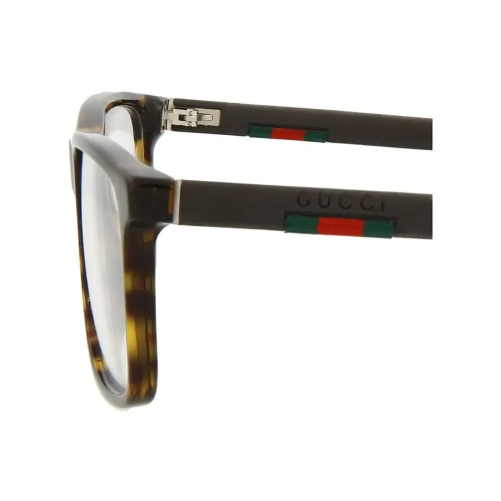 Gucci Square-Frame Acetate Optical Frames Brown Mens